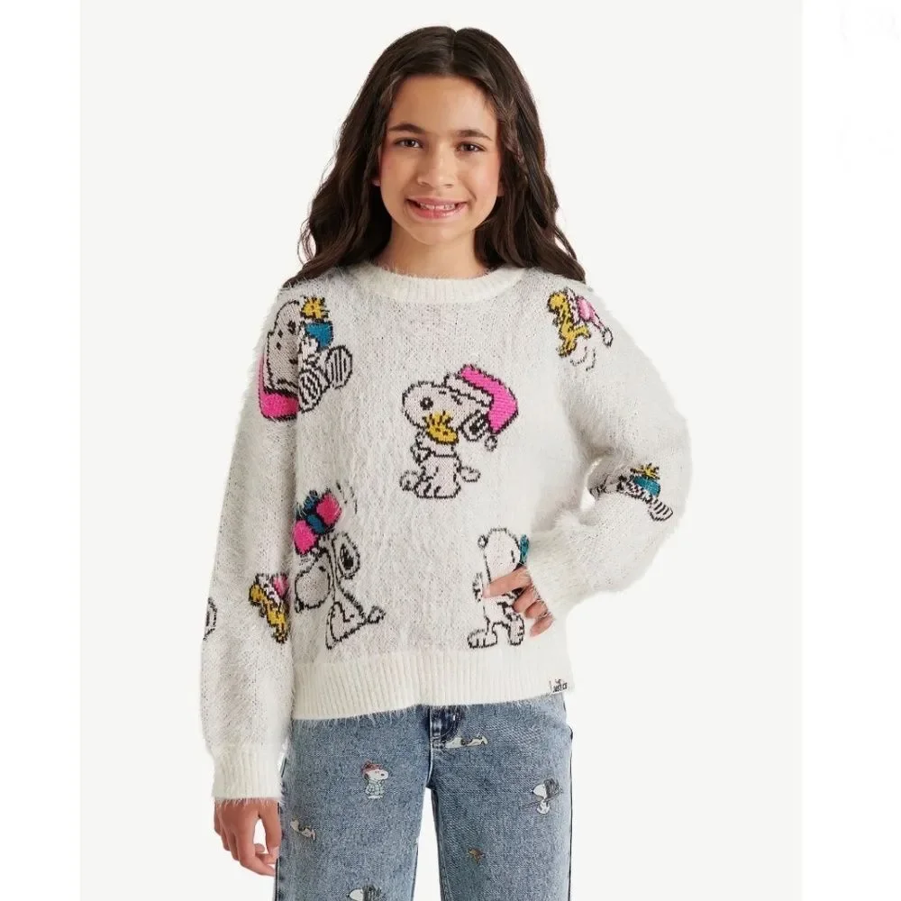 Girls Justice x Snoopy Collab Sweater Shirt Size XLP